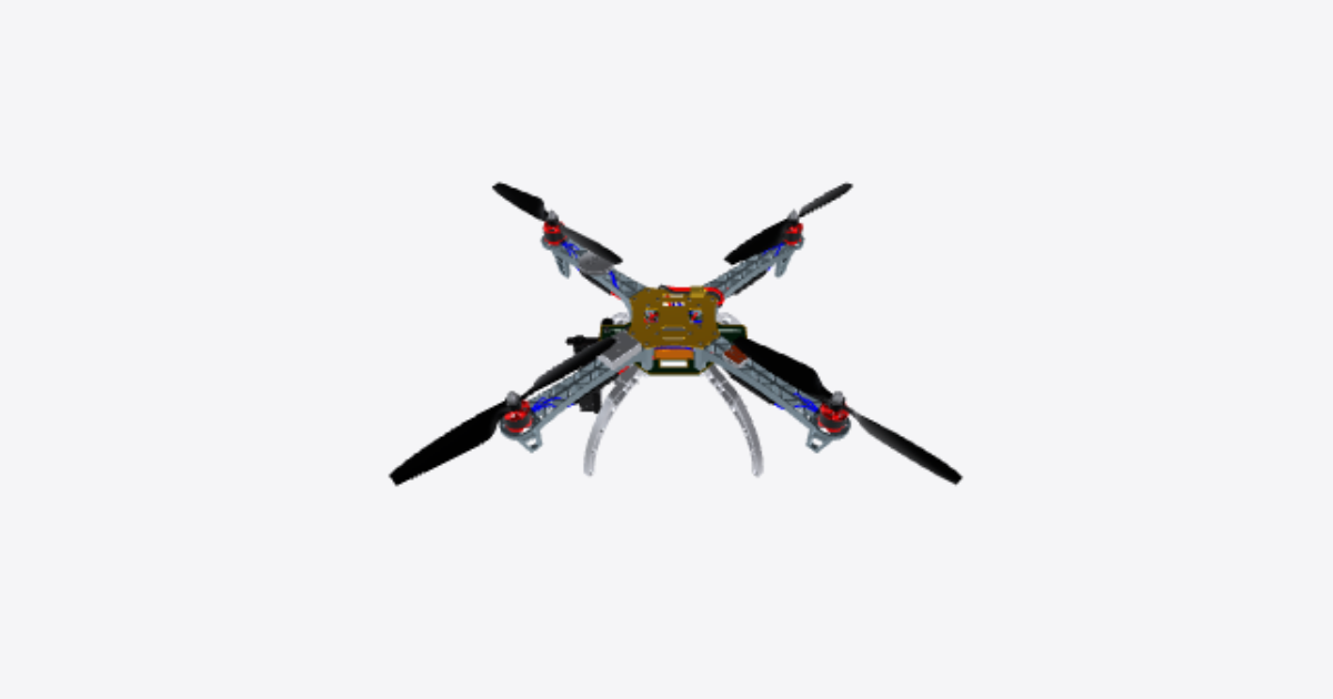 F450 quadcopter drone – 3D model preview