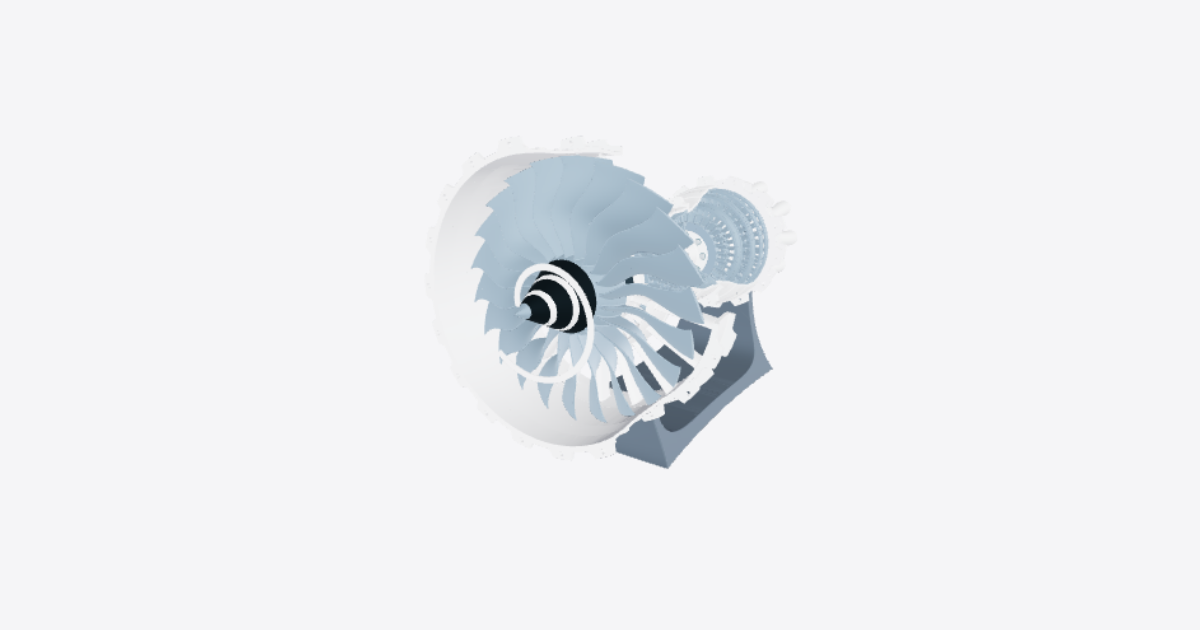 Turbofan engine – 3D model preview